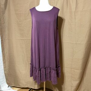 Zenana Outfitters Plum Scoop Neck Shift Dress